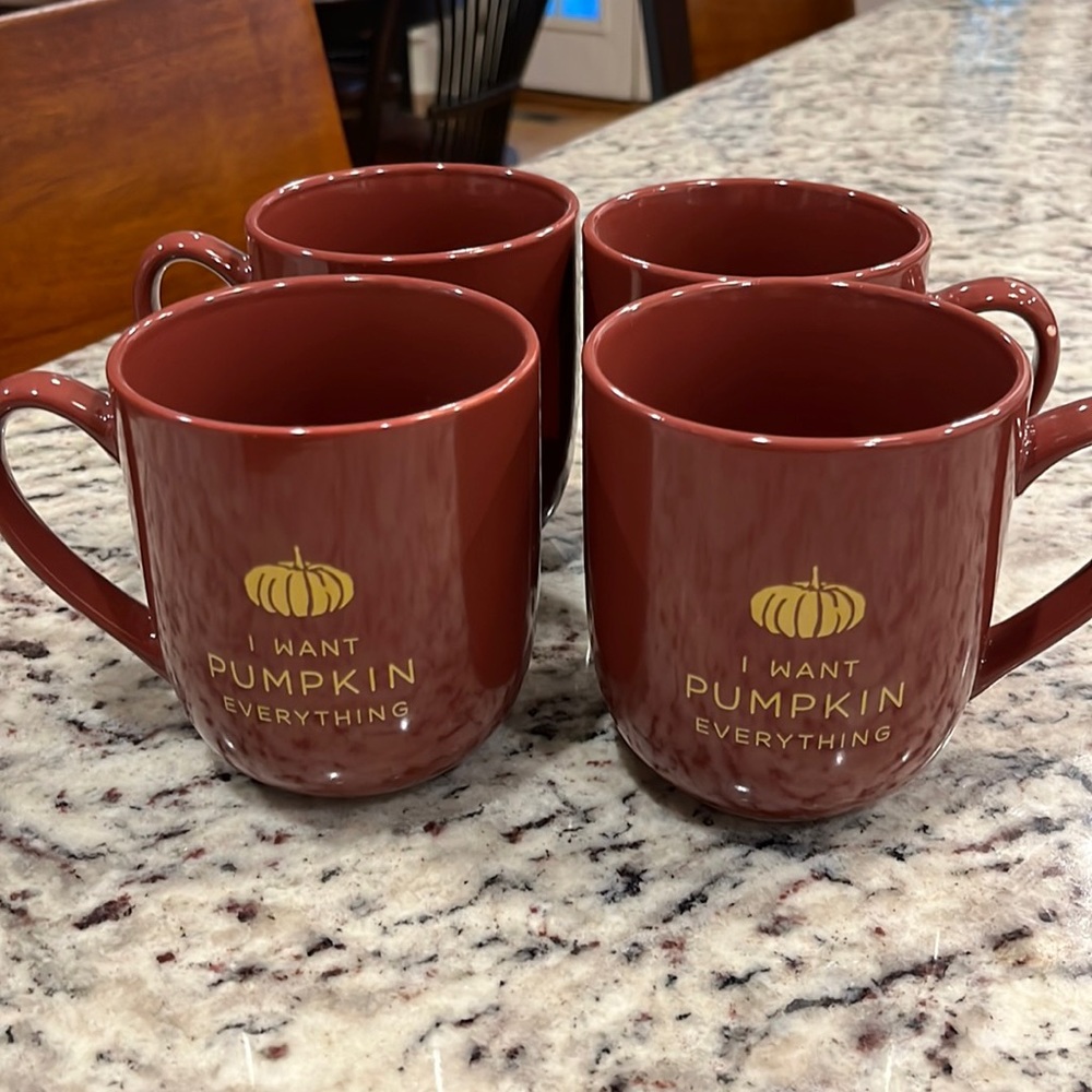 Bundle of four new pumpkin mugs